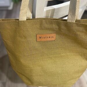 Wisteria Jute Tote Bag